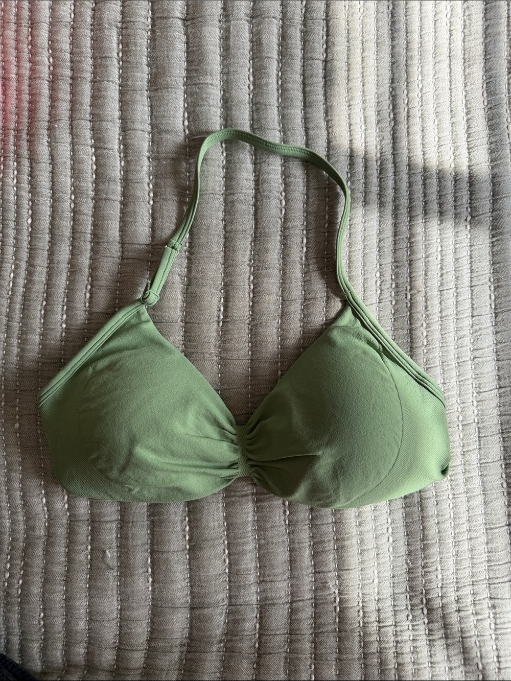 Aurola Green Halter Sports Bra